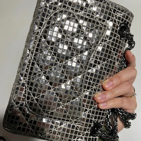 CHANEL Silver Mirror Reissue 2.55 Special edition Quilted Shoulder Bag - Picture 10 of 16